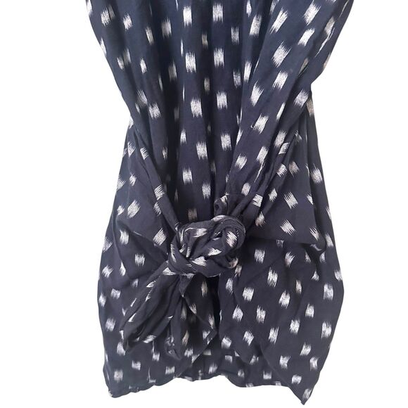 ULLA JOHNSON Corsica Mini Dress Navy Blue Ikat Print Sz 2 - Picture 4 of 6